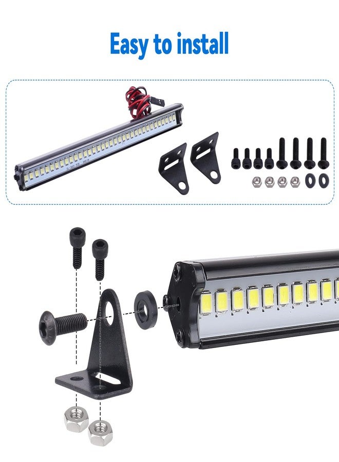 CrazyHobby Super Bright LED Light Bar Roof Lamp Kit for 1/10 Traxxas TRX4 Slash 2WD 4X4 Axial SCX10 & SCX10 II Arrma Redcat Gen7 Gen 8 RC Rock Crawler Car (Type 1) - Image 4